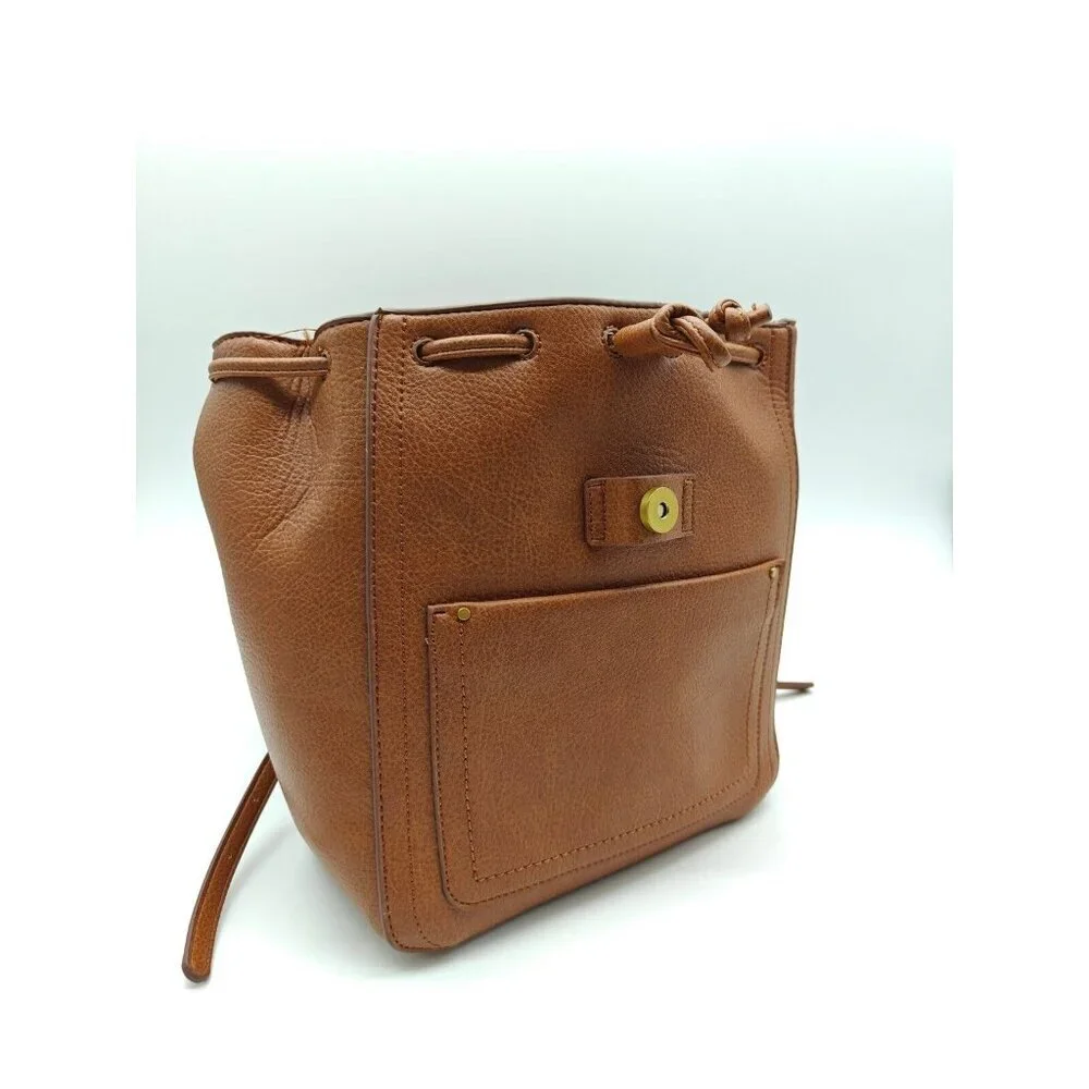 STYLE & CO Whip-Stitch faux-leather soft medium women's backpack - Tortoise/Tan